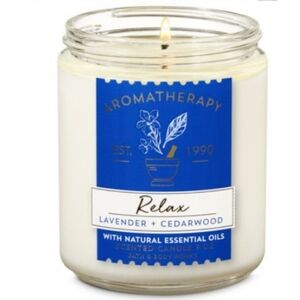 💙LAVENDER & CEDARWOOD "RELAX" SINGLE WICK CANDLE
